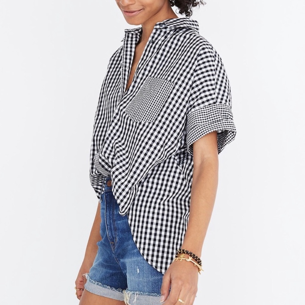 Madewell - Black and White Gingham Button Down